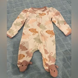newborn baby bunny footie